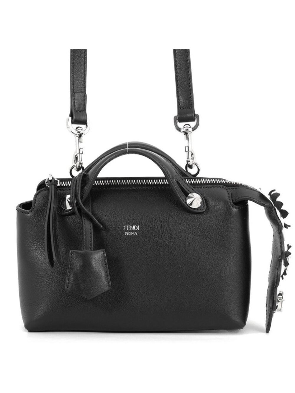 Fendi by the Way Mini Rhinestone 2-Way Shoulder Bag Black